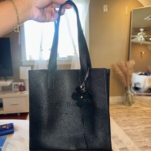Ted Baker Black Tote with Floral Charm